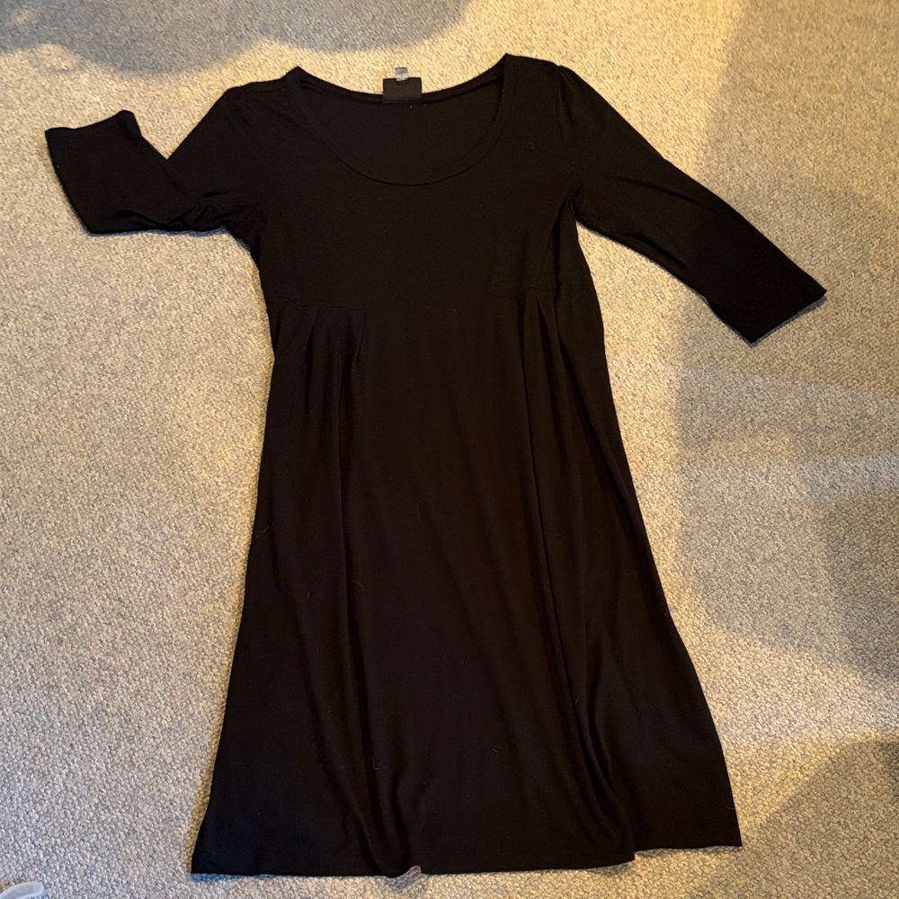 Metrostyle Classic Black Long Sleeve Dress